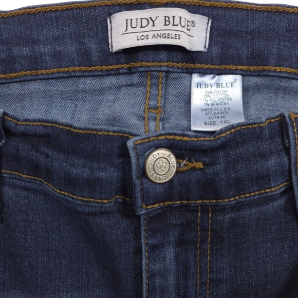 Judy Blue Womens Jeans Skinny 1XL Dark Wash Blue High Rise Stretch 8374 - Picture 5 of 11